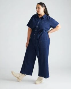 Kate Denim Jumpsuit - Dark Indigo -UNIVERSAL STANDARD USJS1413 008Kate Denim JumpsuitDark Indigo 003 322