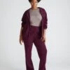 Knitted High Rise Lounge Pants - Relaxed Flared Leg Trousers in Acai 1 Knitted High Rise Lounge Pants - Relaxed Flared Leg Trousers in Acai -UNIVERSAL STANDARD USLG1830 148Knit MolaAcai 001 110