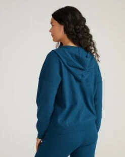 Premium Knitted Mila Zip Hoodie - Cozy Deep Teal Loungewear 8 Premium Knitted Mila Zip Hoodie - Cozy Deep Teal Loungewear -UNIVERSAL STANDARD USLG1837 926 Knitted Mila Zip Hoodie Deep Teal 003 483