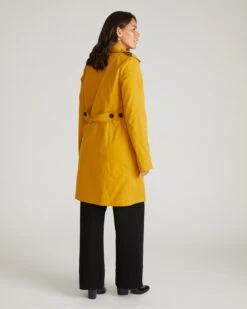 Derjon Trench Coat 2.0 - Mustard Water-Repellent Outerwear -UNIVERSAL STANDARD USOU0064N 018 Derjon Trench Coat Mustard 003 123 76973c40 11cf 4f18 87ba 4d05ecd620e8