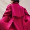 Premium Double Face Wool Blend Luxe Coat in Cerise - Cocoon Silhouette 1 Premium Double Face Wool Blend Luxe Coat in Cerise - Cocoon Silhouette -UNIVERSAL STANDARD USOU1245C 520 MAIN