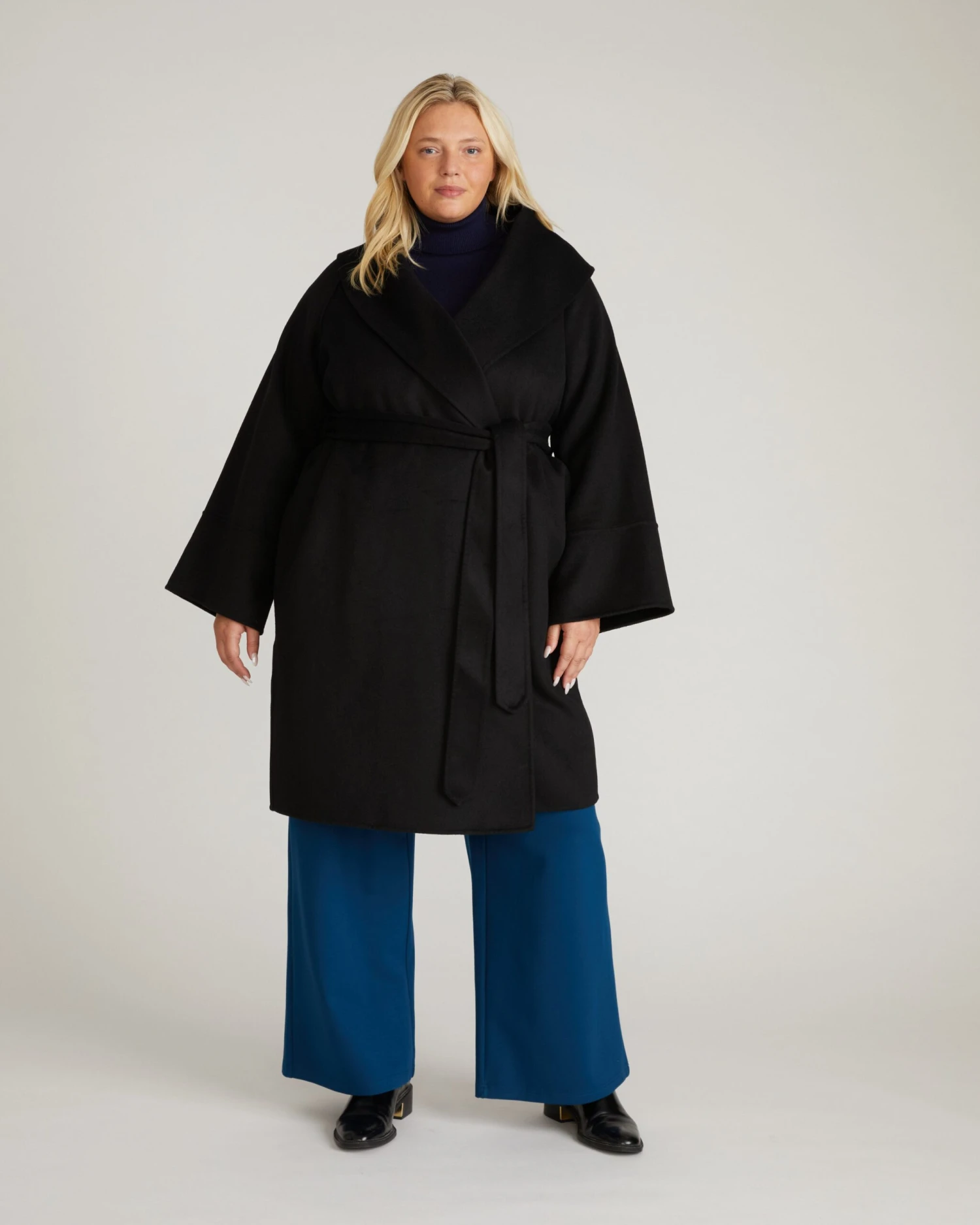 Asha Double Face Wool Coat - Black 4 Asha Double Face Wool Coat - Black - Image 2