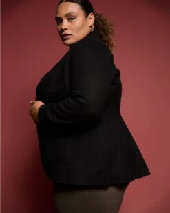 Kidjo Tailored Wool Jacket - Black -UNIVERSAL STANDARD USOU1727 001 Kidjo Jacket Black MAIN