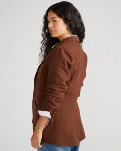 Kidjo Tailored Wool Jacket - Grizzly 16 Kidjo Tailored Wool Jacket - Grizzly -UNIVERSAL STANDARD USOU1727 759 Kidjo Jacket Custom Brown 001 020