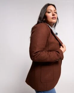 Kidjo Tailored Wool Jacket - Grizzly 12 Kidjo Tailored Wool Jacket - Grizzly -UNIVERSAL STANDARD USOU1727 759 Kidjo Jacket Custom Brown MAIN