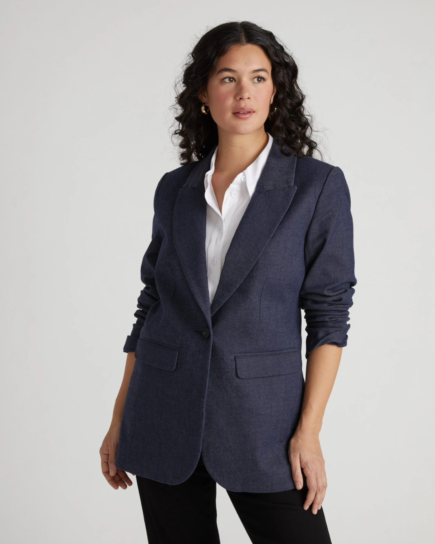 Percy Tailored Denim Look Blazer in Dark Indigo 9 Percy Tailored Denim Look Blazer in Dark Indigo - Image 7