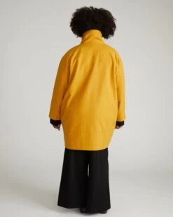 Marlo Mustard Wool Cocoon Coat - Vintage Structured Outerwear -UNIVERSAL STANDARD USOU1837 018 Marlo Cocoon Coat Mustard 003 100 352c2a94 012f 42a5 b627 f7cb1a74139c