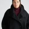 Marlo Cocoon Coat in Black - Structured Wool Outerwear 1 Marlo Cocoon Coat in Black - Structured Wool Outerwear -UNIVERSAL STANDARD USOU1837 001Marlo CoatBlack 001 007