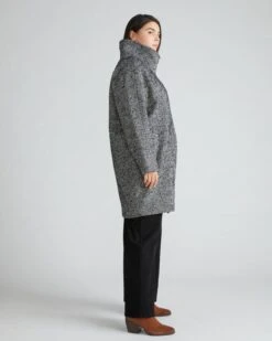 Marlo Herringbone Cocoon Coat - Vintage-Inspired Structured Outerwear 9 Marlo Herringbone Cocoon Coat - Vintage-Inspired Structured Outerwear -UNIVERSAL STANDARD USOU1837 325Marlo CoatTweed 003 542