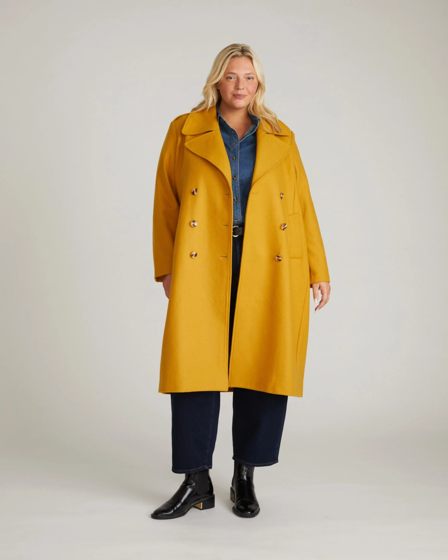 Callaghan Wool Coat - Mustard Premium Outerwear 7 Callaghan Wool Coat - Mustard Premium Outerwear - Image 5