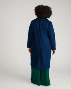 Callaghan Wool Coat - Pageant Blue | Premium Tailored Outerwear -UNIVERSAL STANDARD USOU2000 930 Callaghan Coat Pageant Blue 003 137