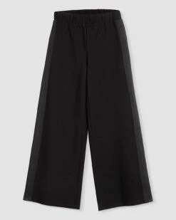 Stephanie Wide Leg Stripe Ponte Pants 30 Inch - Black With Black Stripe 17 Stephanie Wide Leg Stripe Ponte Pants 30 Inch - Black With Black Stripe -UNIVERSAL STANDARD USPA0553S BLACK copy
