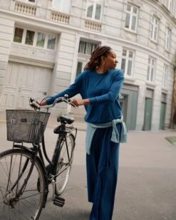 TravelKnit Wide Leg Pants in Blue Teal - Wrinkle-Resistant Comfort 13 TravelKnit Wide Leg Pants in Blue Teal - Wrinkle-Resistant Comfort -UNIVERSAL STANDARD USPA1079B 885 4