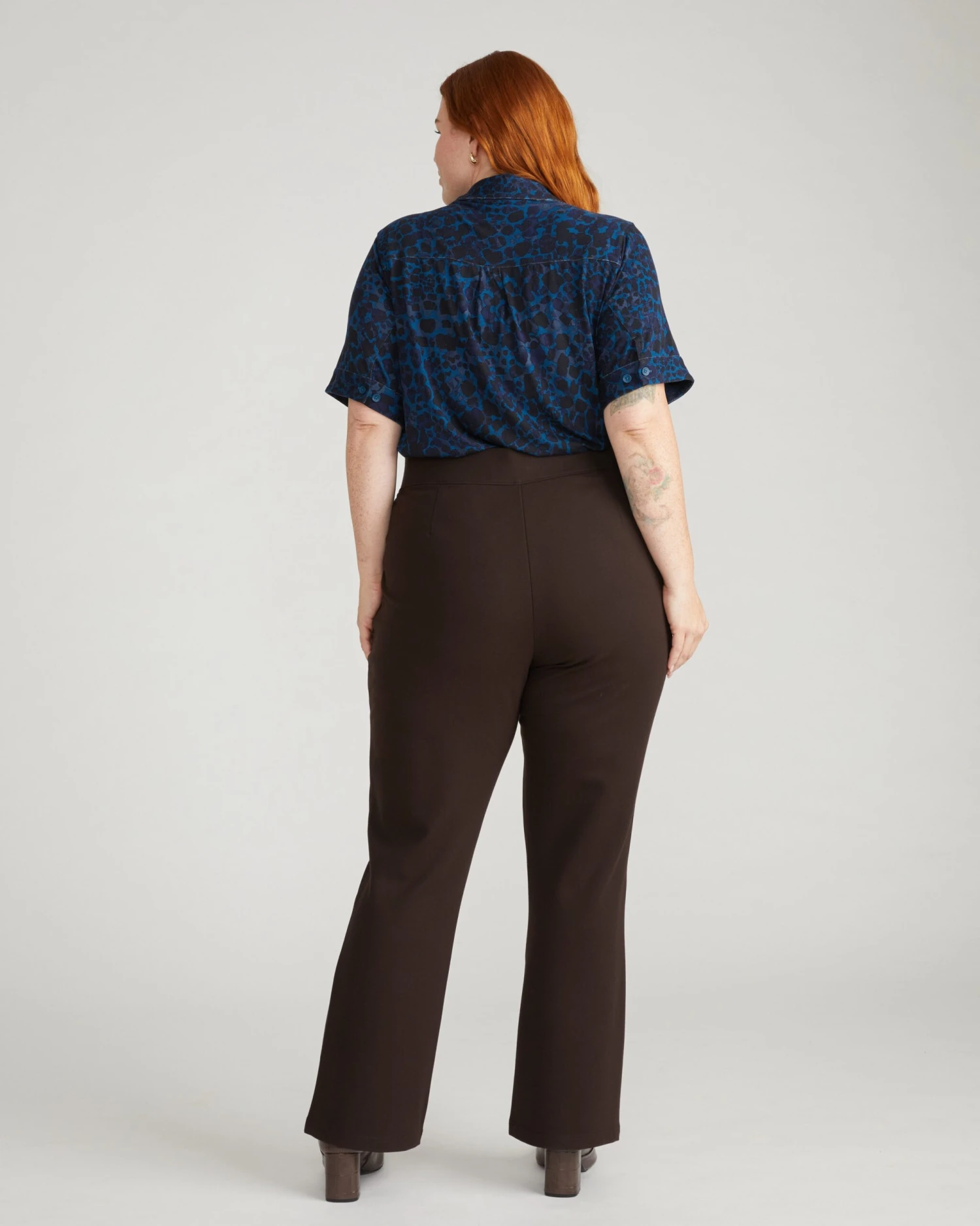 Pull On Bootcut Ponte Pants - Espresso 7 Pull On Bootcut Ponte Pants - Espresso - Image 5