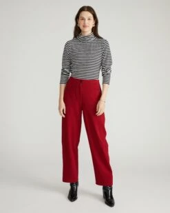 Audrey Tailored Ponte Pants - Garnet -UNIVERSAL STANDARD USPA1285 943 Audrey Tailored Ponte Pants Garnet 001 771