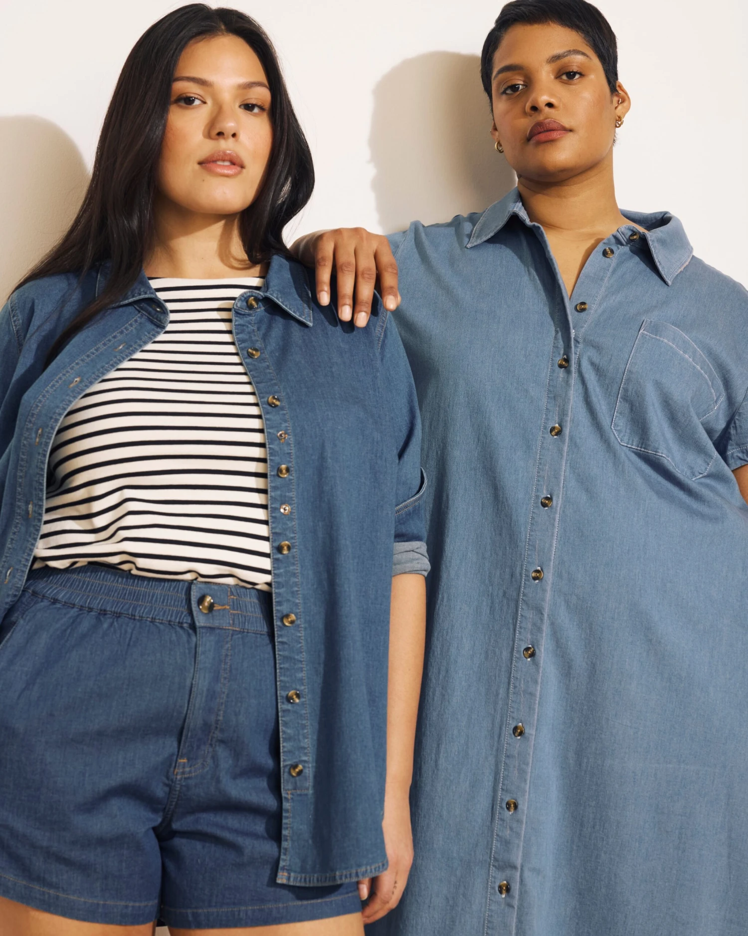 Capri Chambray Shorts - Orion Blue 4 Capri Chambray Shorts - Orion Blue - Image 2