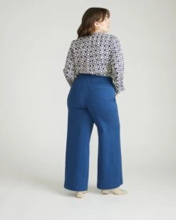 Charlie High Rise Sailor Jeans - French Blue 11 Charlie High Rise Sailor Jeans - French Blue -UNIVERSAL STANDARD USPA1412 844Charlie High Rise Sailor JeansFrench Blue 003 005