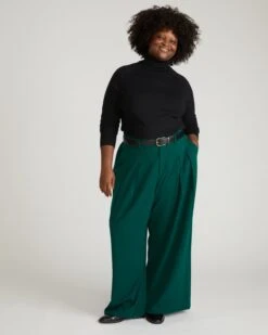 All Day Palais Wide Leg Tailored Pants - Botanic