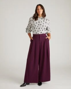 All Day Palais Wide Leg Tailored Suiting Pants - Gamay 12 All Day Palais Wide Leg Tailored Suiting Pants - Gamay -UNIVERSAL STANDARD USPA1557C 825 Palais Wide Leg Pants Gamay 001 008