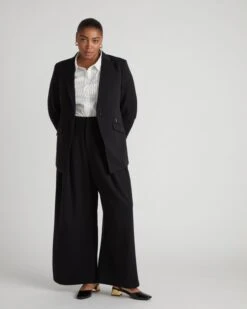 All Day Palais Wide Leg Pants - Black -UNIVERSAL STANDARD USPA1557C 001 Palais Wide Leg Pants Black 001 0546