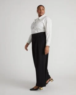 All Day Palais Wide Leg Pants - Black -UNIVERSAL STANDARD USPA1557C 001 Palais Wide Leg Pants Black 003 047
