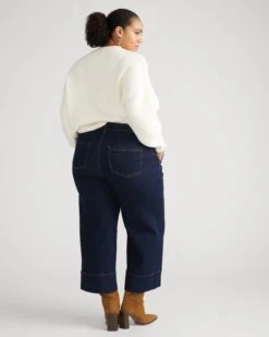Carol High Rise Cropped Jeans - Dark Indigo 13 Carol High Rise Cropped Jeans - Dark Indigo -UNIVERSAL STANDARD USPA1745 008 Carol Culottes Dark Indigo 003 196