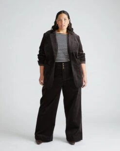 High Rise Wide Leg Sailor Corduroy Pants - Espresso 8 High Rise Wide Leg Sailor Corduroy Pants - Espresso -UNIVERSAL STANDARD USPA1746 808Charlie CordsChocolate 002 068