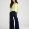 Olivia Pintuck Wide Leg Jeans - Dark Indigo -UNIVERSAL STANDARD USPA1754 008 Pull On Pintuck Jeans Dark Indigo 001 178