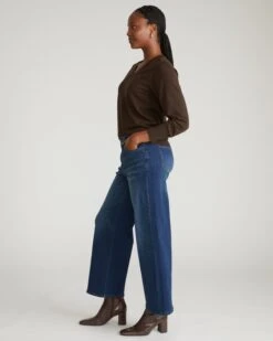 Roxy Relaxed Bootcut Jeans - Field Of Dreams Indigo -UNIVERSAL STANDARD USPA1886 741 Relaxed Bootcut Jeans Field Of Dreams Indigo 002 043