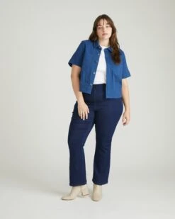 ComfortDenim Bootcut Jeans - Dark Indigo