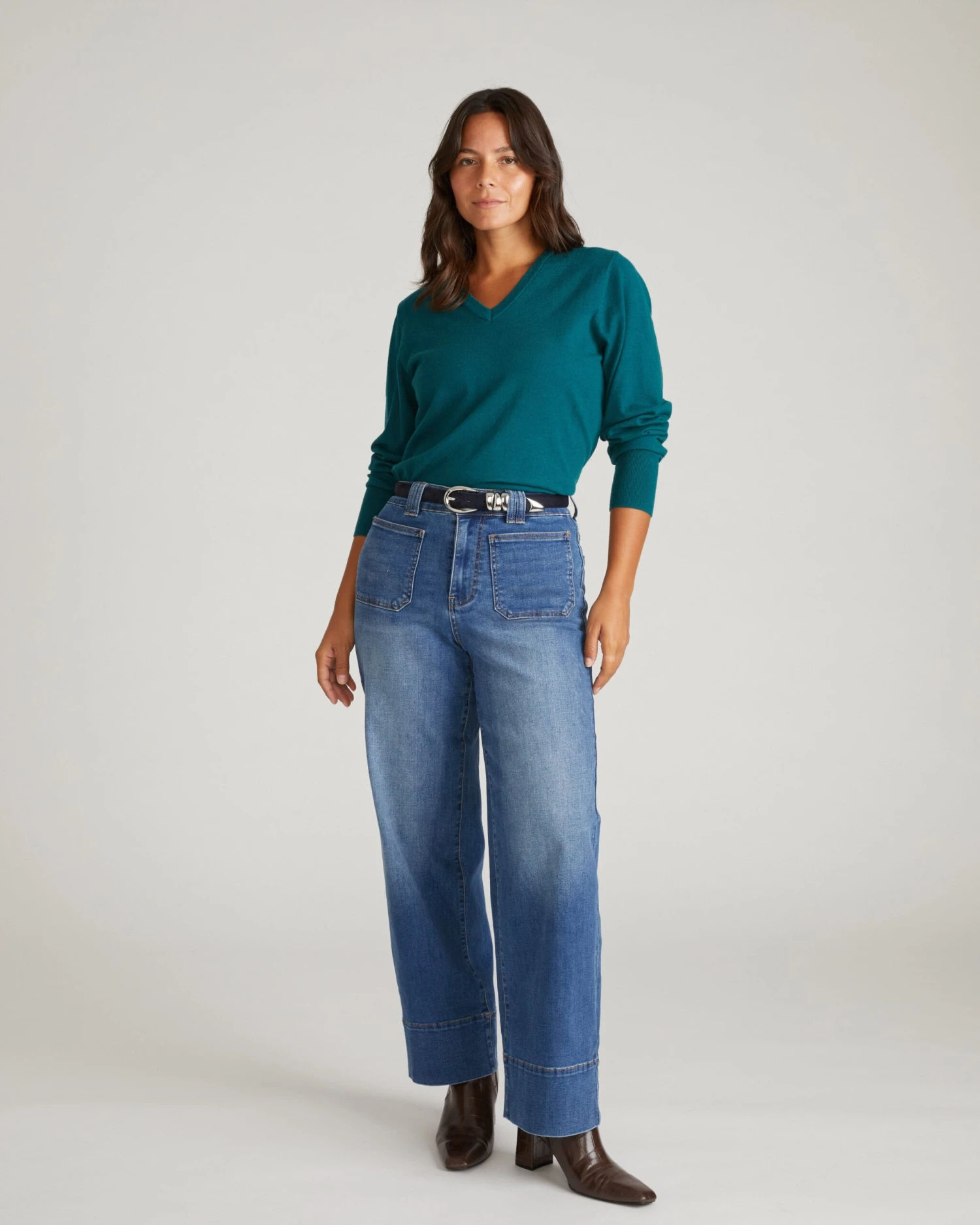 Claudia High Rise Stretch Jeans - Anzio Blue 4 Claudia High Rise Stretch Jeans - Anzio Blue - Image 2
