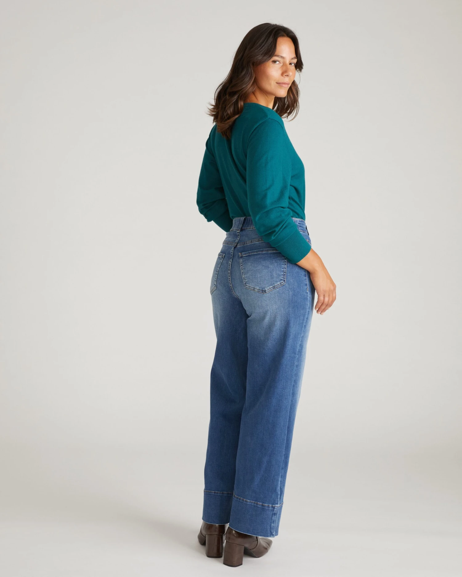 Claudia High Rise Stretch Jeans - Anzio Blue 7 Claudia High Rise Stretch Jeans - Anzio Blue - Image 5
