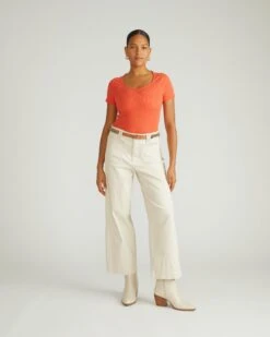 Claudia Ecru High Rise Wide Leg Stretch Jeans -UNIVERSAL STANDARD USPA1937 701Claudia Jeans in Overdyed DenimEcru 001 001