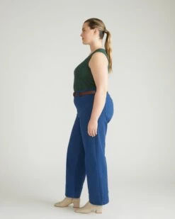 Claudia High Rise Stretch Jeans - French Blue -UNIVERSAL STANDARD USPA1937 844Claudia Jeans in Overdyed DenimFrench Blue 002 008