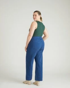 Claudia High Rise Stretch Jeans - French Blue -UNIVERSAL STANDARD USPA1937 844Claudia Jeans in Overdyed DenimFrench Blue 003 006