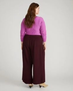 Palais Wide Leg Ponte Pants - Black Cherry 8 Palais Wide Leg Ponte Pants - Black Cherry -UNIVERSAL STANDARD USPA1999 190 Palais Wde Leg Ponte Pants Black Cherry 003 389 1