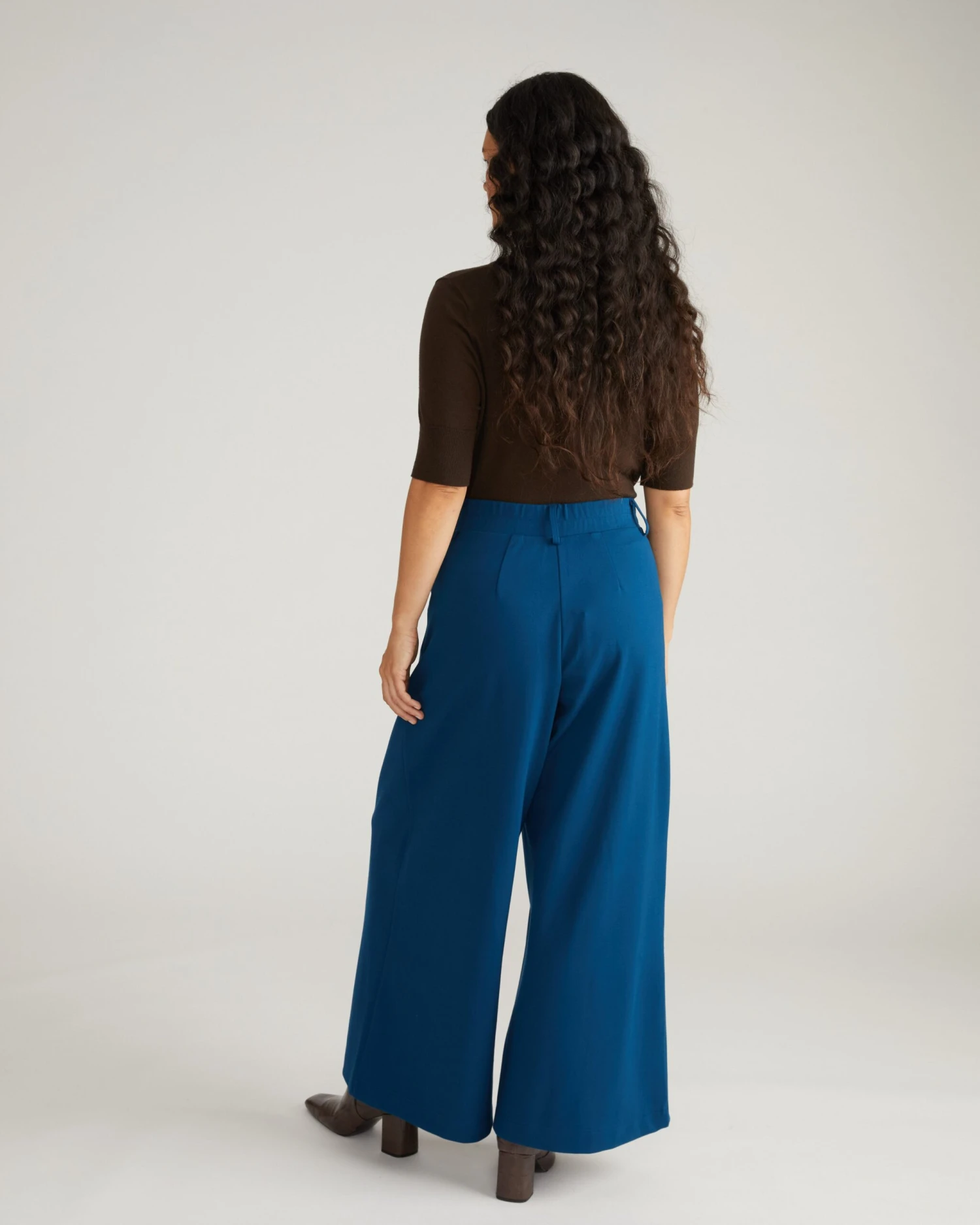 Palais Wide Leg Ponte Pants - Deep Teal - Image 3