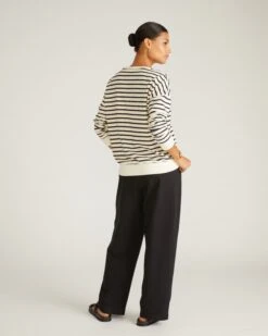 Straight Leg French Terry Sweatpants in Black - Premium Lounge Pants -UNIVERSAL STANDARD USPA2026 001 Straight Leg French Terry Sweatpants Black 003 1571