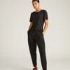 Universal Standard Mia Movement Tee - Black -UNIVERSAL STANDARD USPA2027 001 Selma French Terry Jogger Black 001 1600