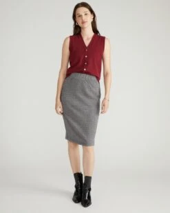 Danube Ponte Skirt - Herringbone Tweed 9 Danube Ponte Skirt - Herringbone Tweed -UNIVERSAL STANDARD USSK1498 817 Danube Ponte Skirt Herringbone Tweed 001 790