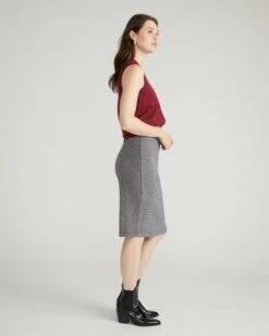 Danube Ponte Skirt - Herringbone Tweed 10 Danube Ponte Skirt - Herringbone Tweed -UNIVERSAL STANDARD USSK1498 817 Danube Ponte Skirt Herringbone Tweed 002 795