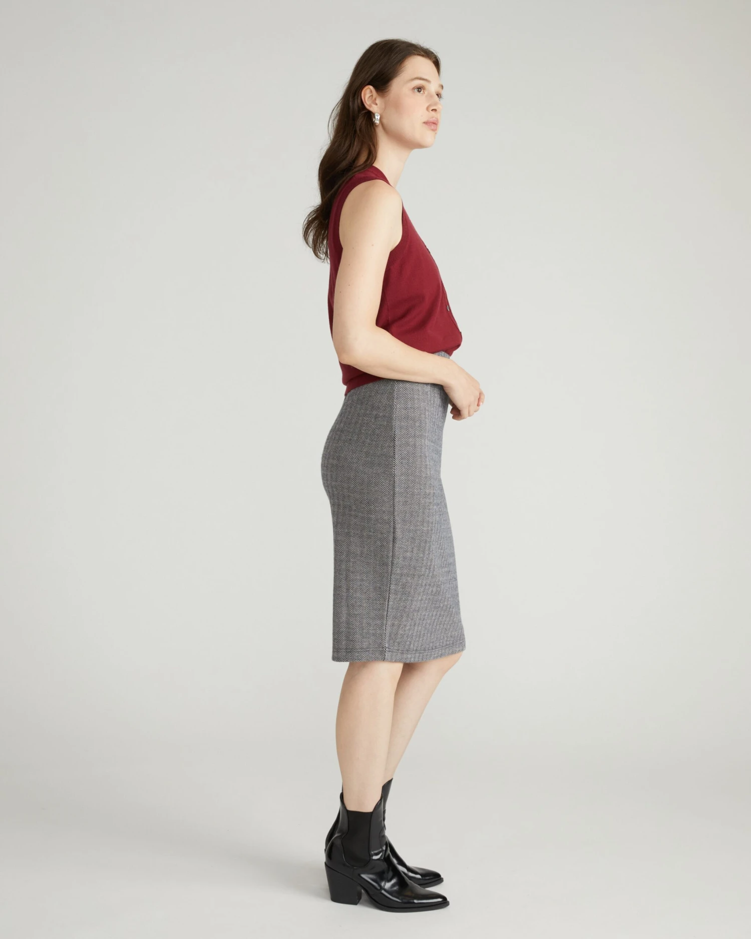Danube Ponte Skirt - Herringbone Tweed 6 Danube Ponte Skirt - Herringbone Tweed - Image 4