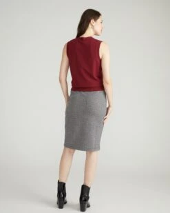 Danube Ponte Skirt - Herringbone Tweed 11 Danube Ponte Skirt - Herringbone Tweed -UNIVERSAL STANDARD USSK1498 817 Danube Ponte Skirt Herringbone Tweed 003 804