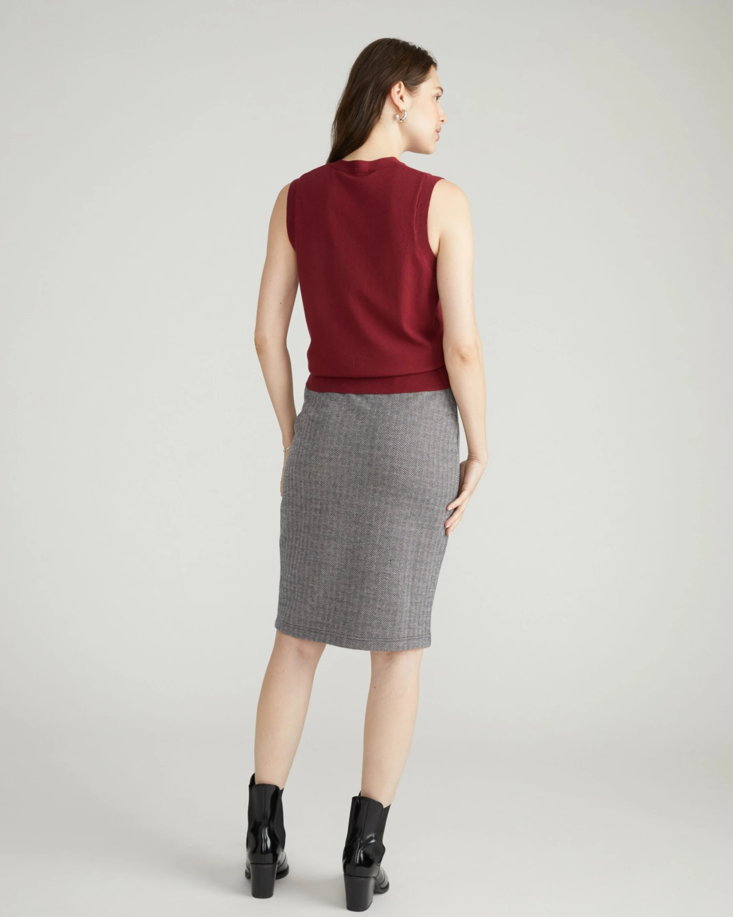 Danube Ponte Skirt - Herringbone Tweed 7 Danube Ponte Skirt - Herringbone Tweed - Image 5