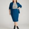 Danube Ponte Skirt - Deep Teal -UNIVERSAL STANDARD USSK1498 926 Danube Ponte Skirt Deep Teal 001 573