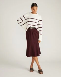 Carla Ponte Skirt - Black Cherry