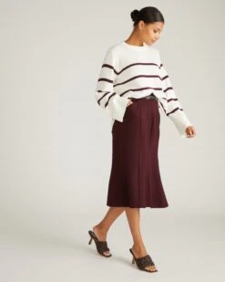Carla Ponte Skirt - Black Cherry 8 Carla Ponte Skirt - Black Cherry -UNIVERSAL STANDARD USSK1878 190 Black Cherry 002 2206