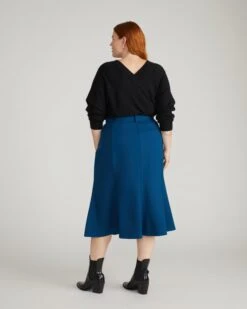 Carla Ponte Skirt - Deep Teal 7 Carla Ponte Skirt - Deep Teal -UNIVERSAL STANDARD USSK1878 926 Carla Ponte Skirt Deep Teal 003 562