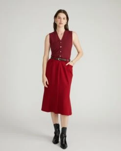 Carla Ponte Skirt - Garnet -UNIVERSAL STANDARD USSK1878 943 Carla Ponte Skirt Garnet 001 807