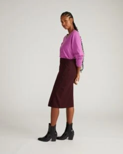 Anya Ponte Skirt - Black Cherry 8 Anya Ponte Skirt - Black Cherry -UNIVERSAL STANDARD USSK2021 190 Anya Ponte Skirt Black Cherry 002 507